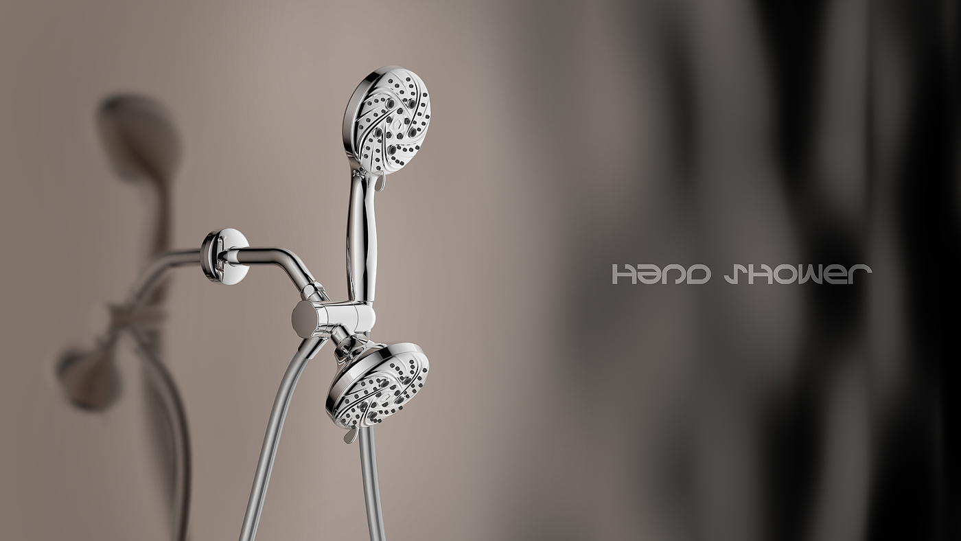 Shower, American style, retro, hand-held, showerhead，