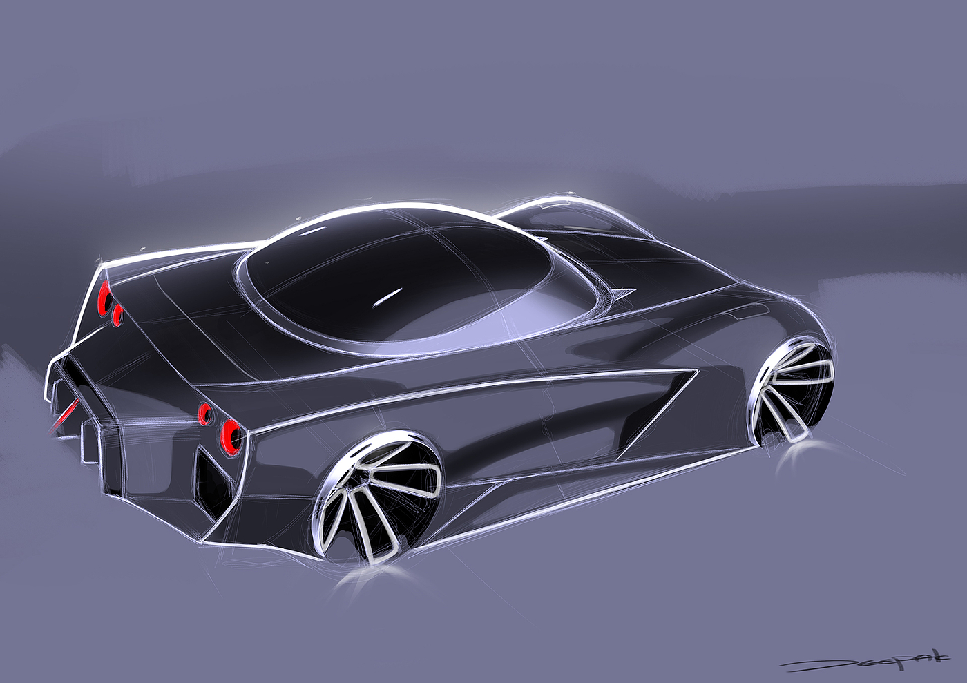 Hand drawn，automobile，