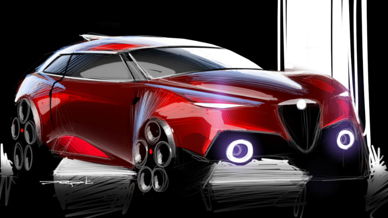 Hand drawn，automobile，