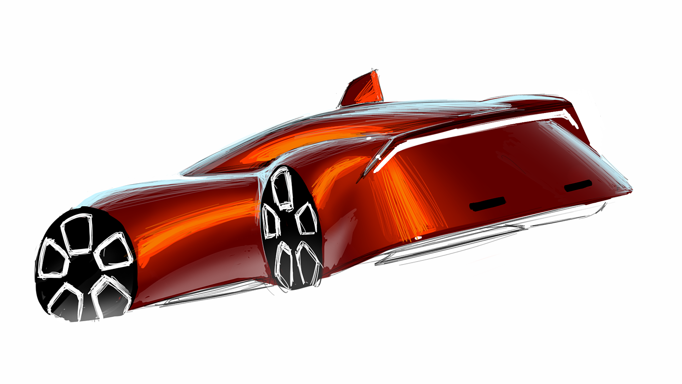 Hand drawn，automobile，