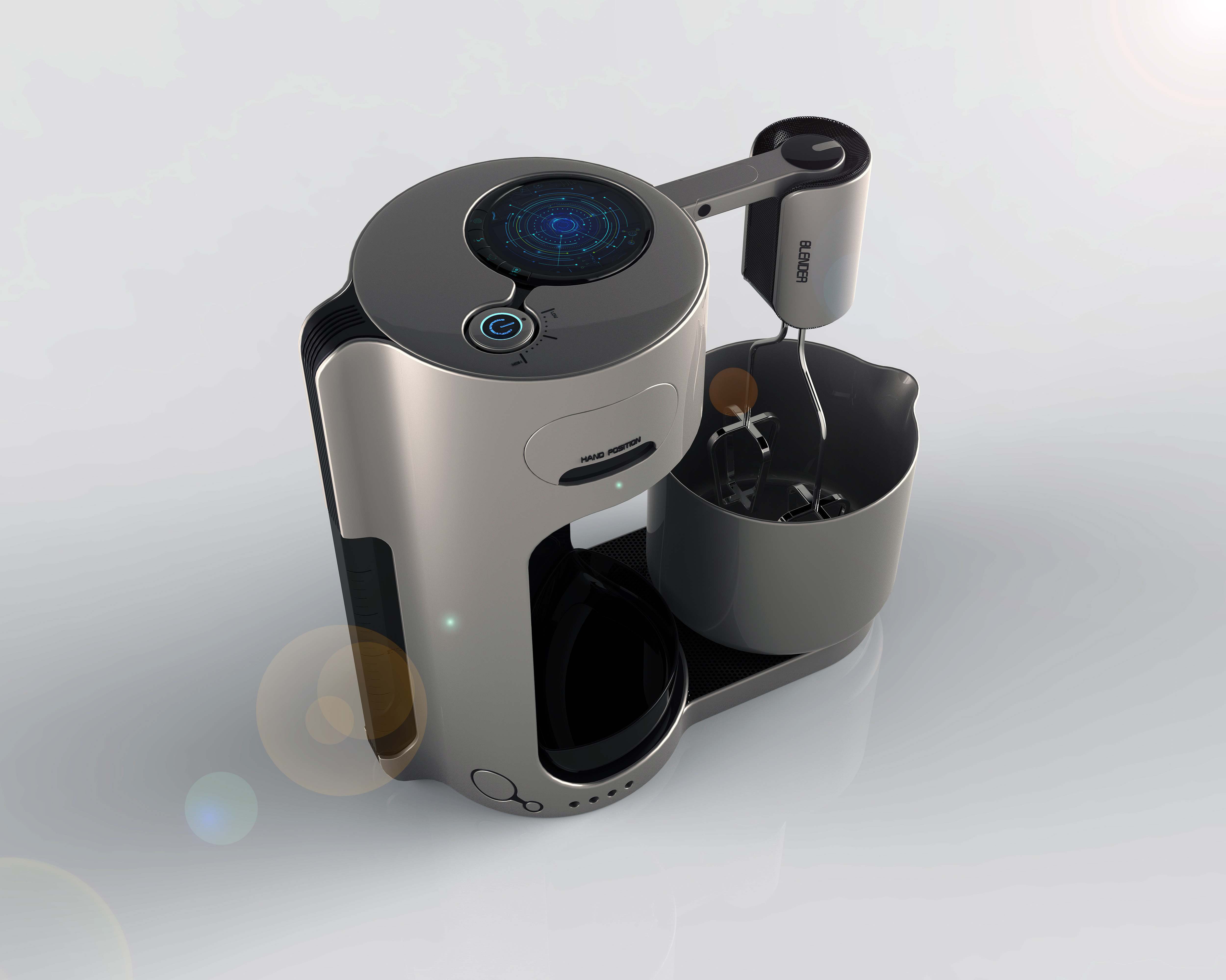 Living and kitchen，