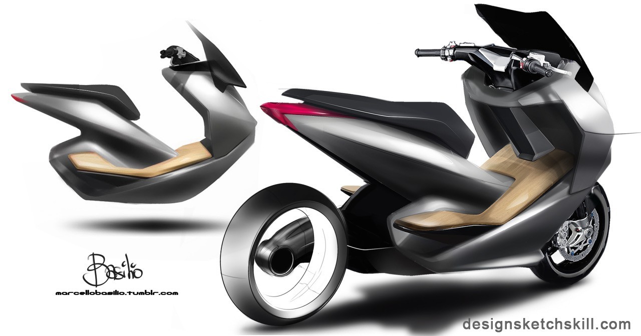 Hand drawn，design sketch，locomotive，motorcycle，vehicle，