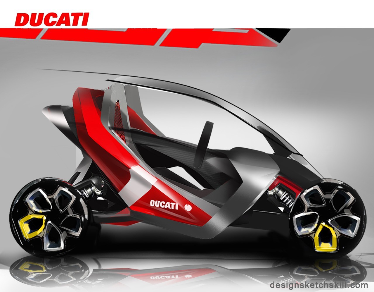 Hand drawn，design sketch，locomotive，motorcycle，vehicle，