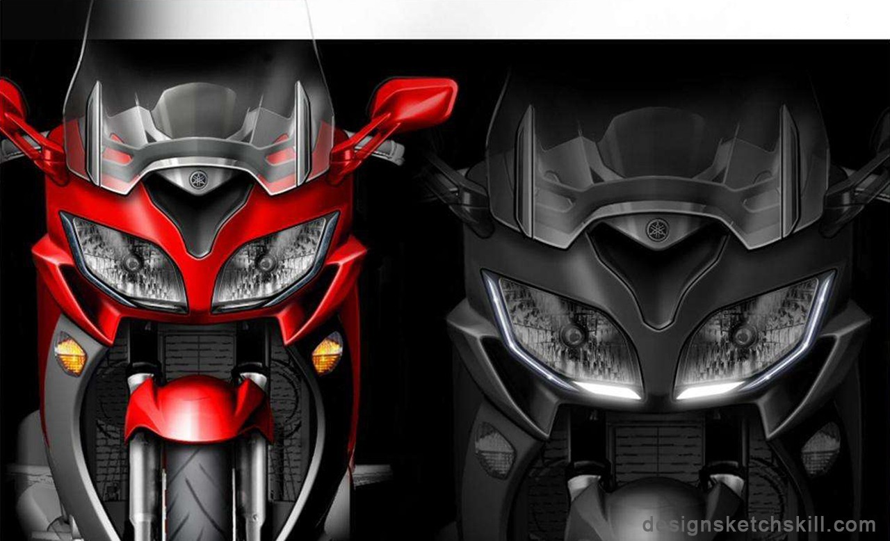 Hand drawn，design sketch，locomotive，motorcycle，vehicle，