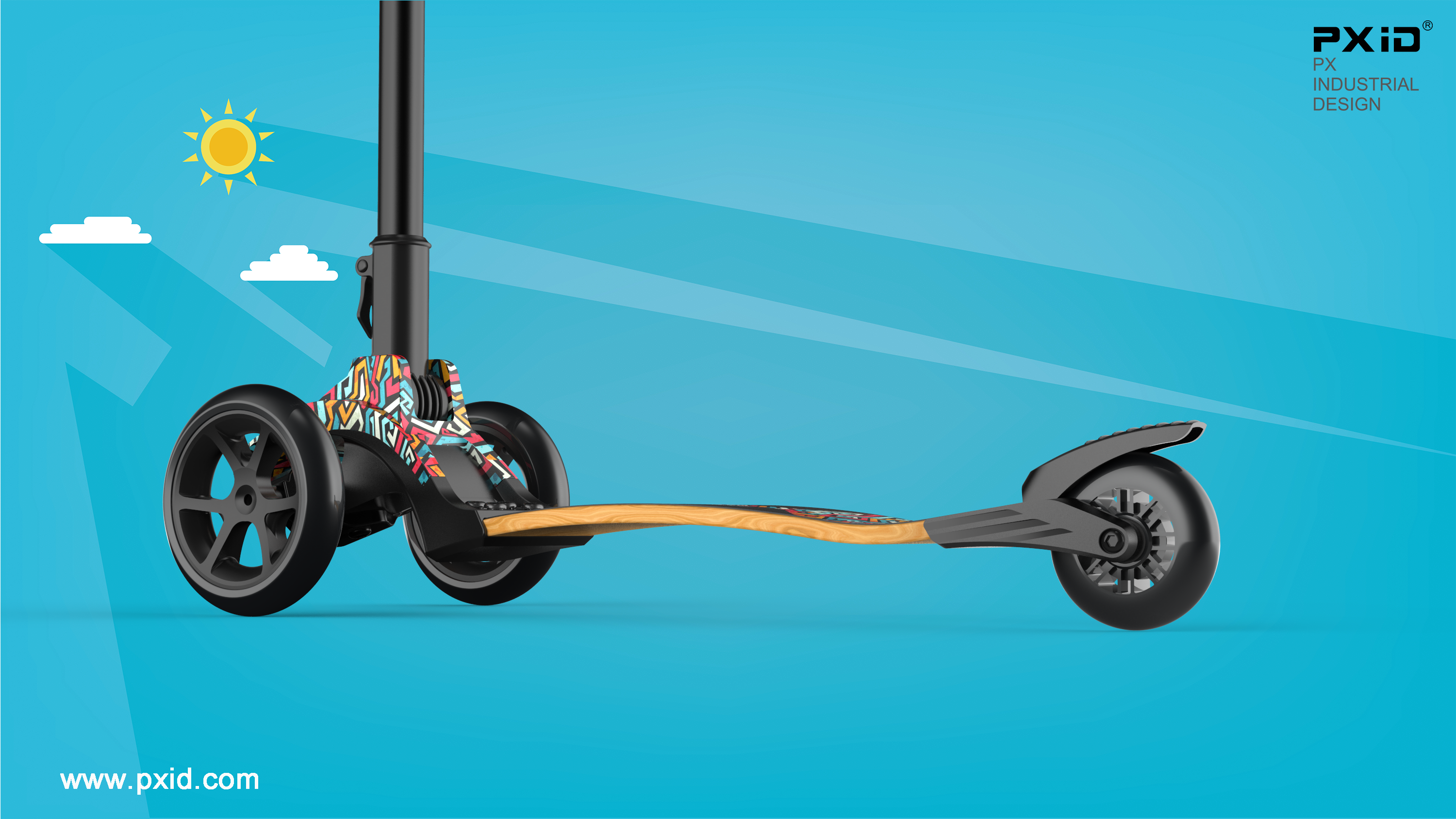 Scooter design，Balance car design，Body feeling car design，Twist car design，Design of elderly scooter，Children's scooter design，Product oriented industrial design，