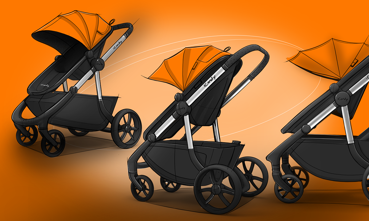 product design，Maternal and infant products，baby carriage，iCandy，