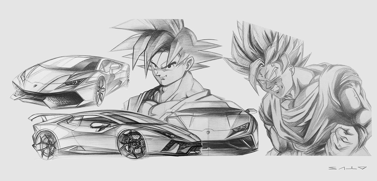 vehicle，Hand drawn，automobile，R.G.B，