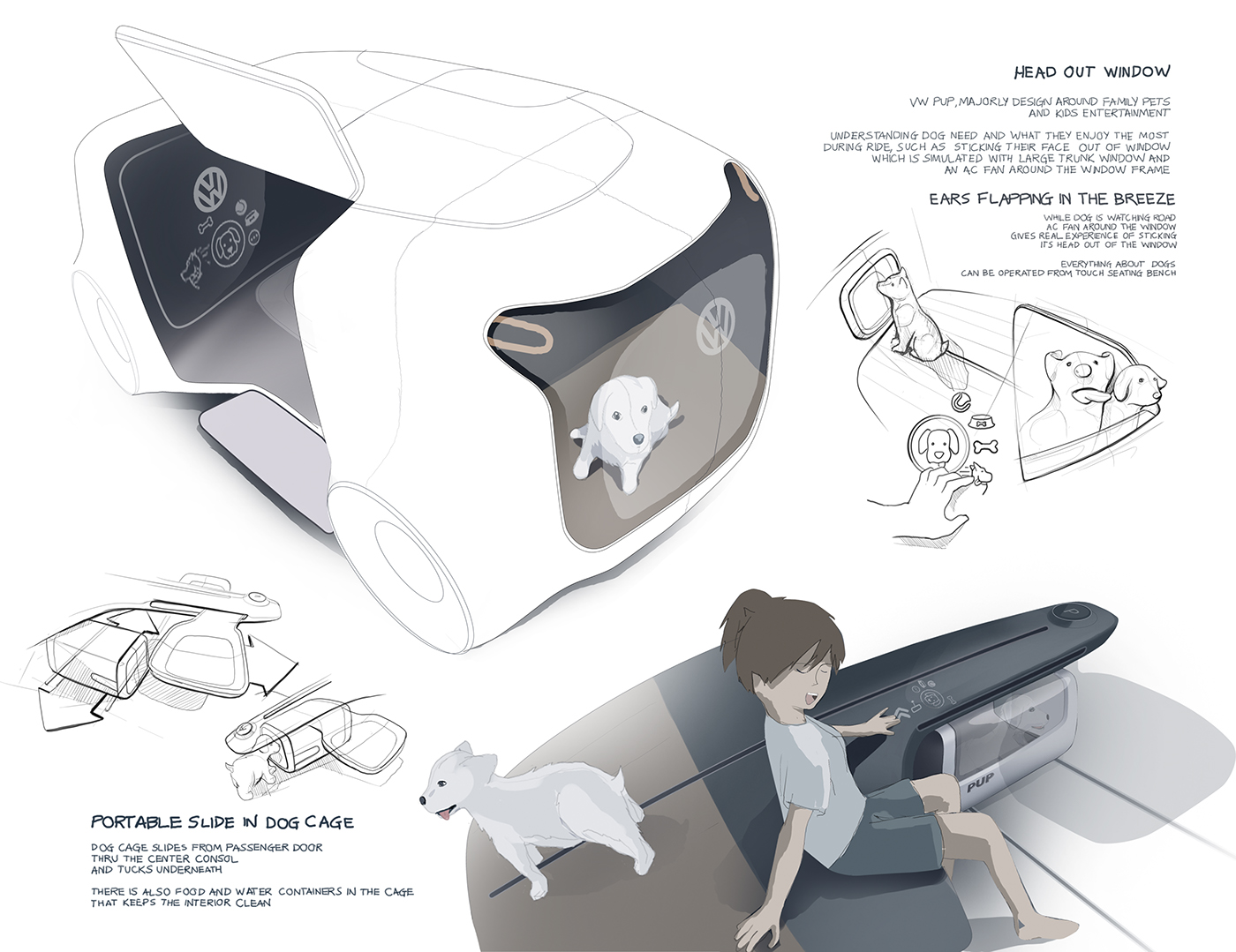 game，entertainment，VOLKSWAGEN PUP，Pets，Interior，automobile，can round，