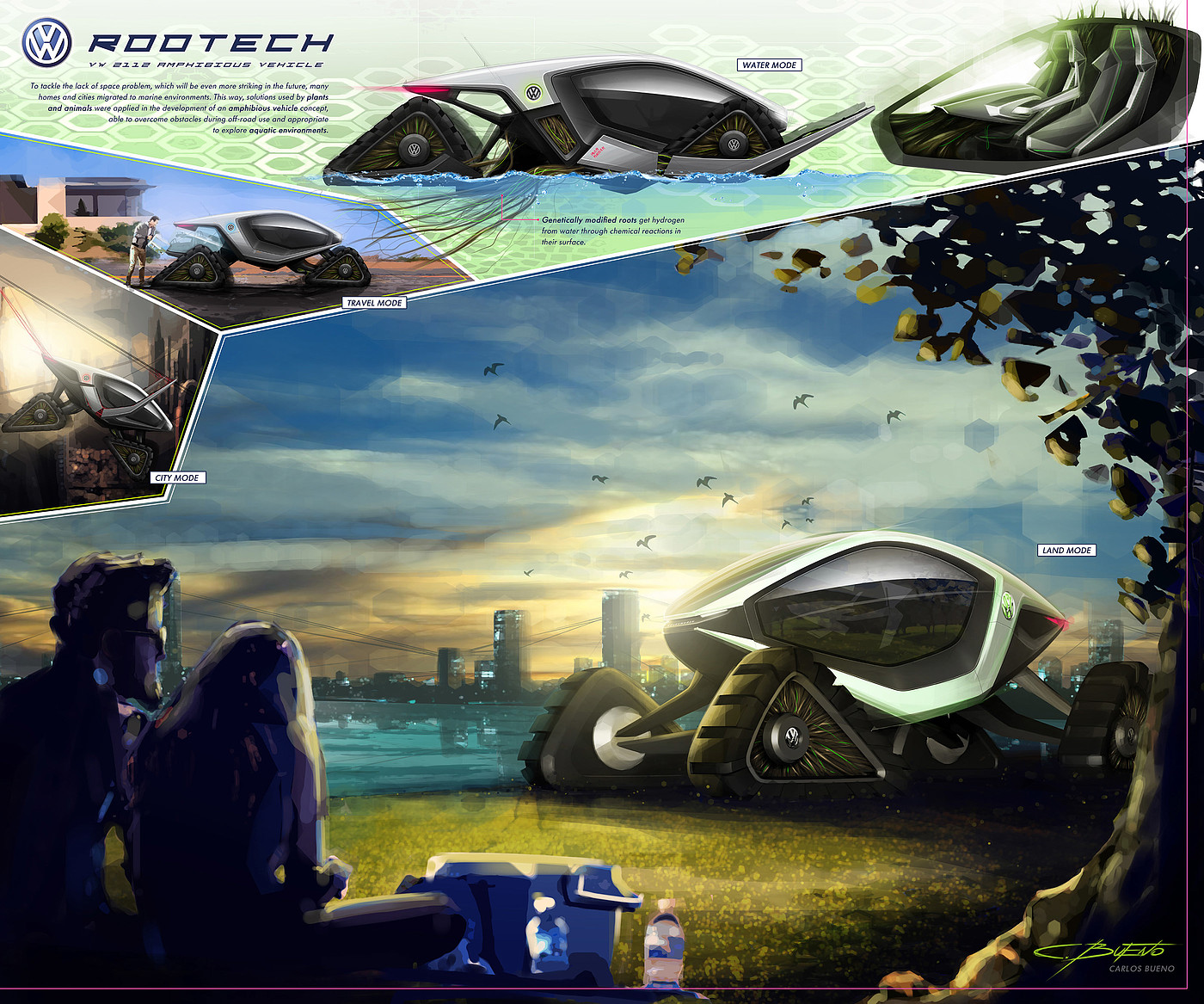 Amphibious vehicle，automobile，concept，Rootech，