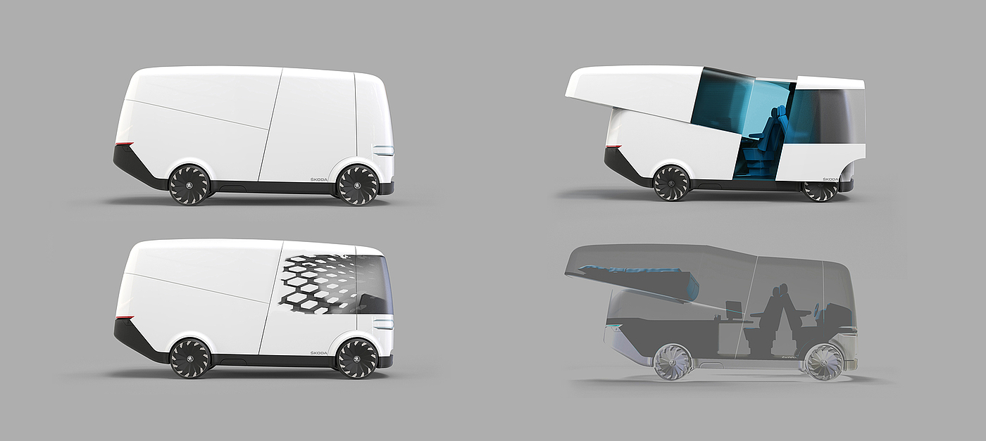 DAMAGE_E-VAN，automobile，vehicle，industrial design，