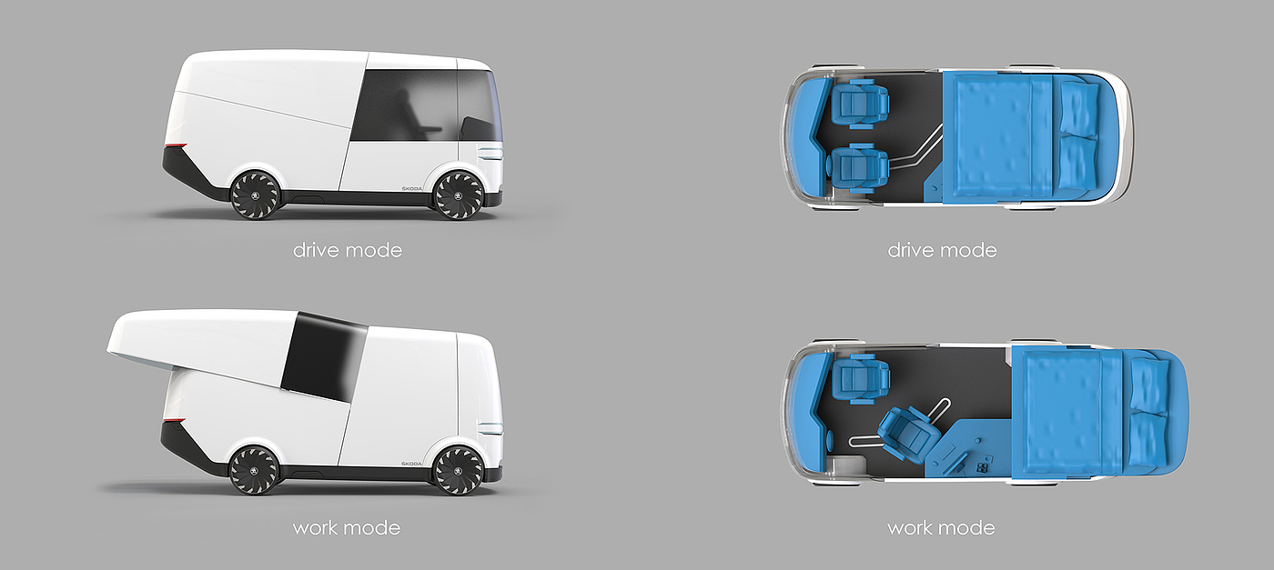 ŠKODA_E-VAN，汽车，交通工具，工业设计，