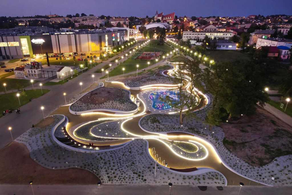 Landscape design，children，Playground，Play with water，Childlike interest，curve，rainbow，