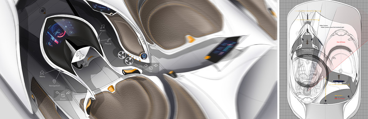 Cool，science and technology，modern，Seat space design，