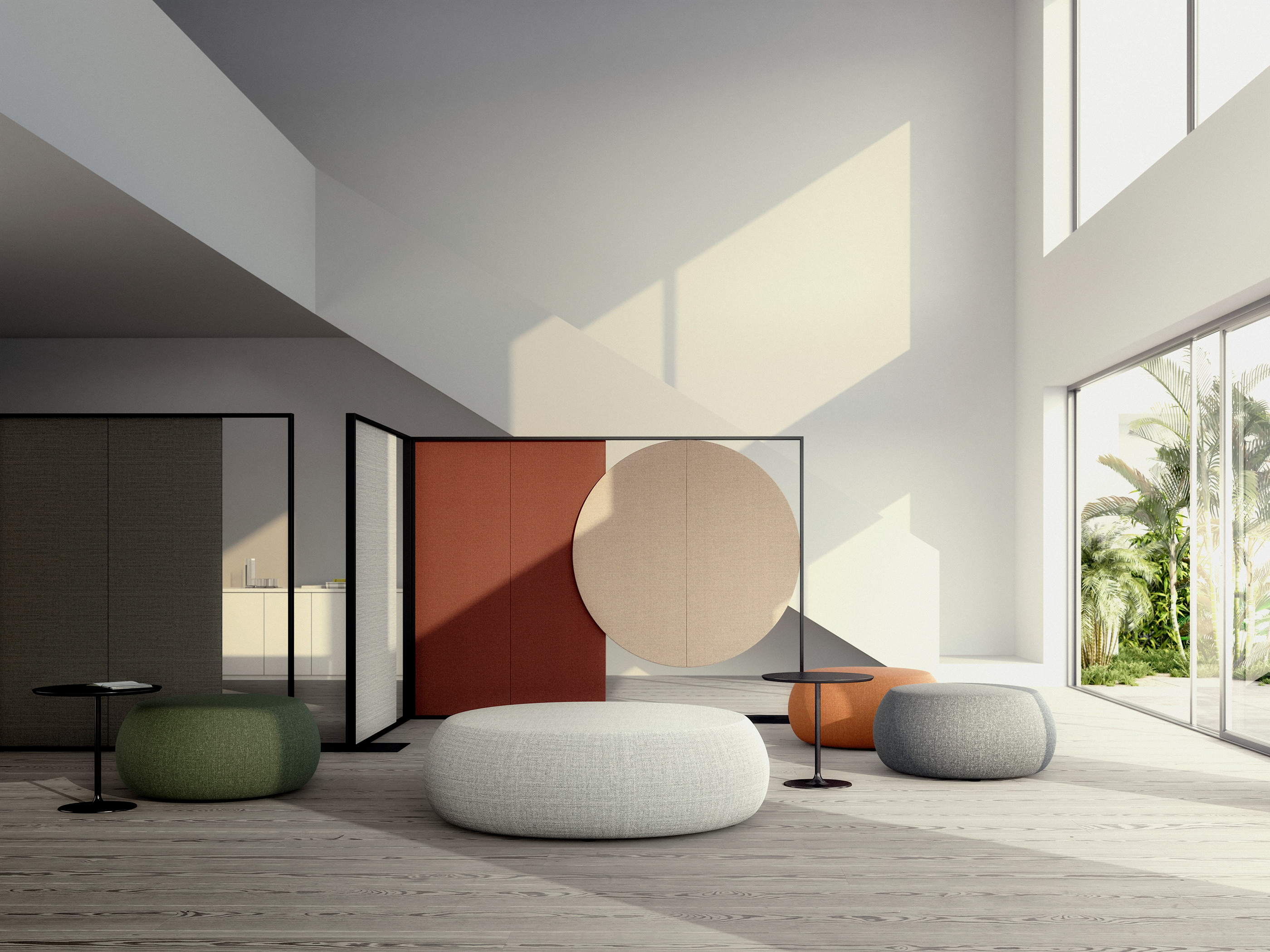 Interior design，geometry，Arper Orgatec，