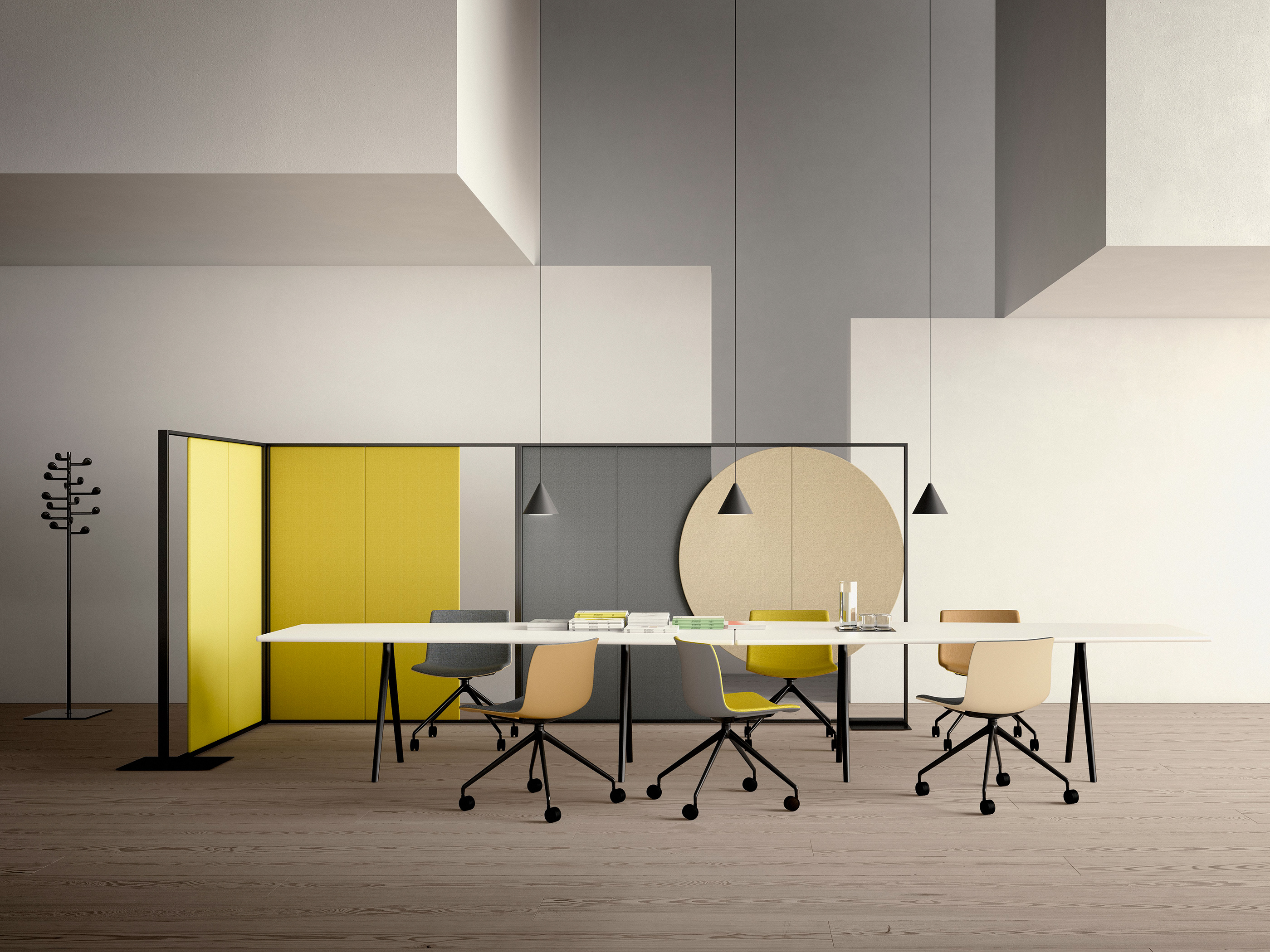 Interior design，geometry，Arper Orgatec，