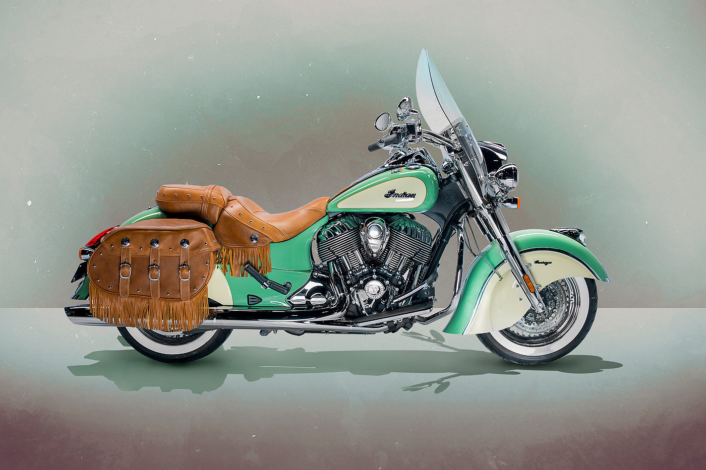 locomotive，Retro，Punk，American style，west，details，motorcycle，vehicle，