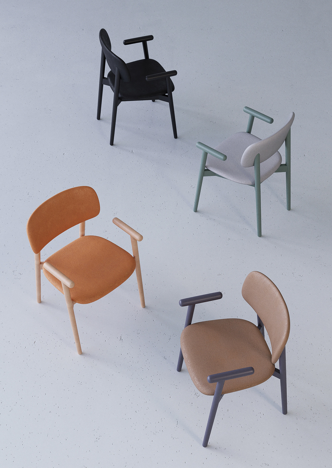 木质，椅子，Mild Chair，