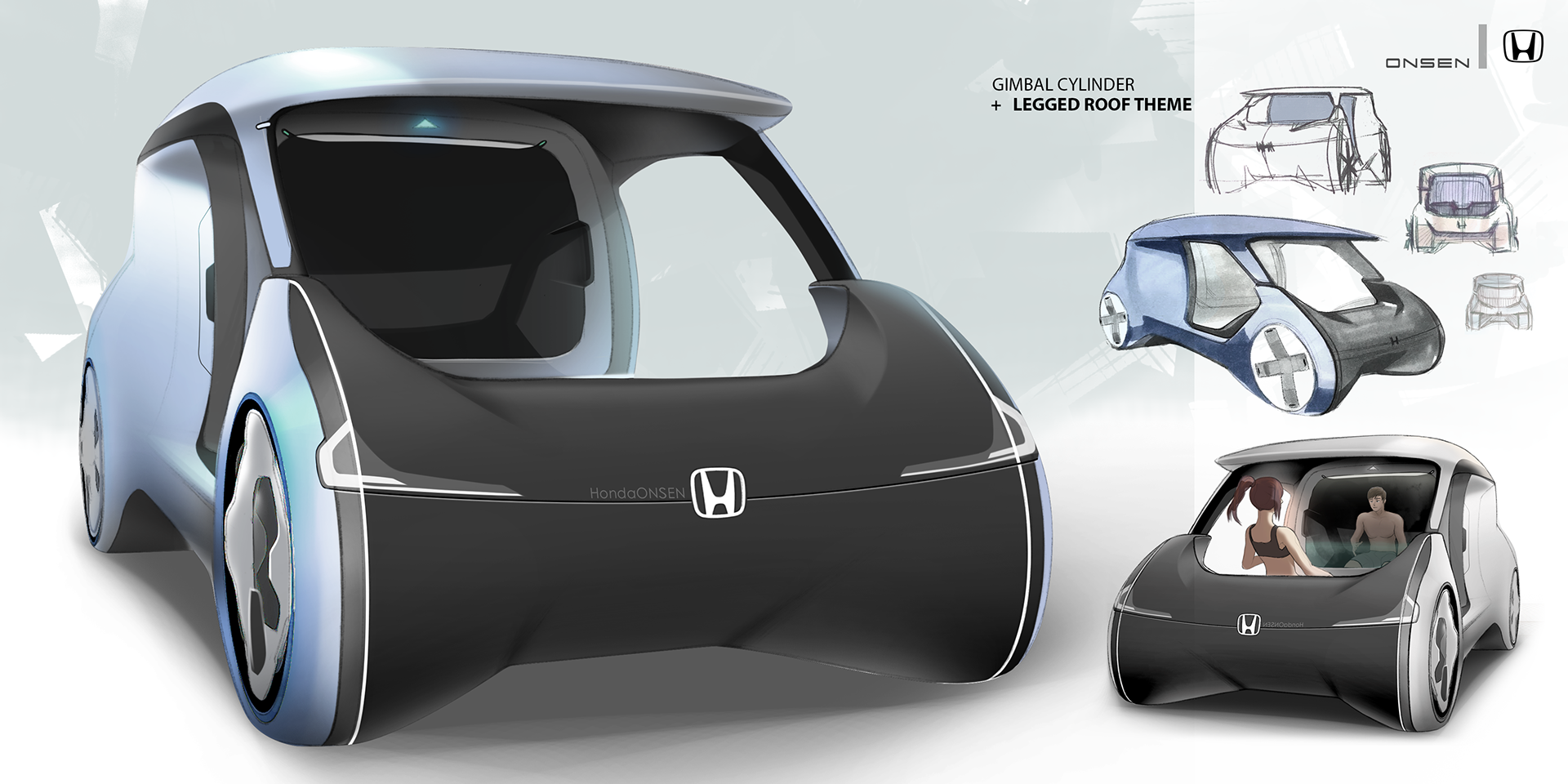 Automobile design，Hot spring car，Honda ONSEN，