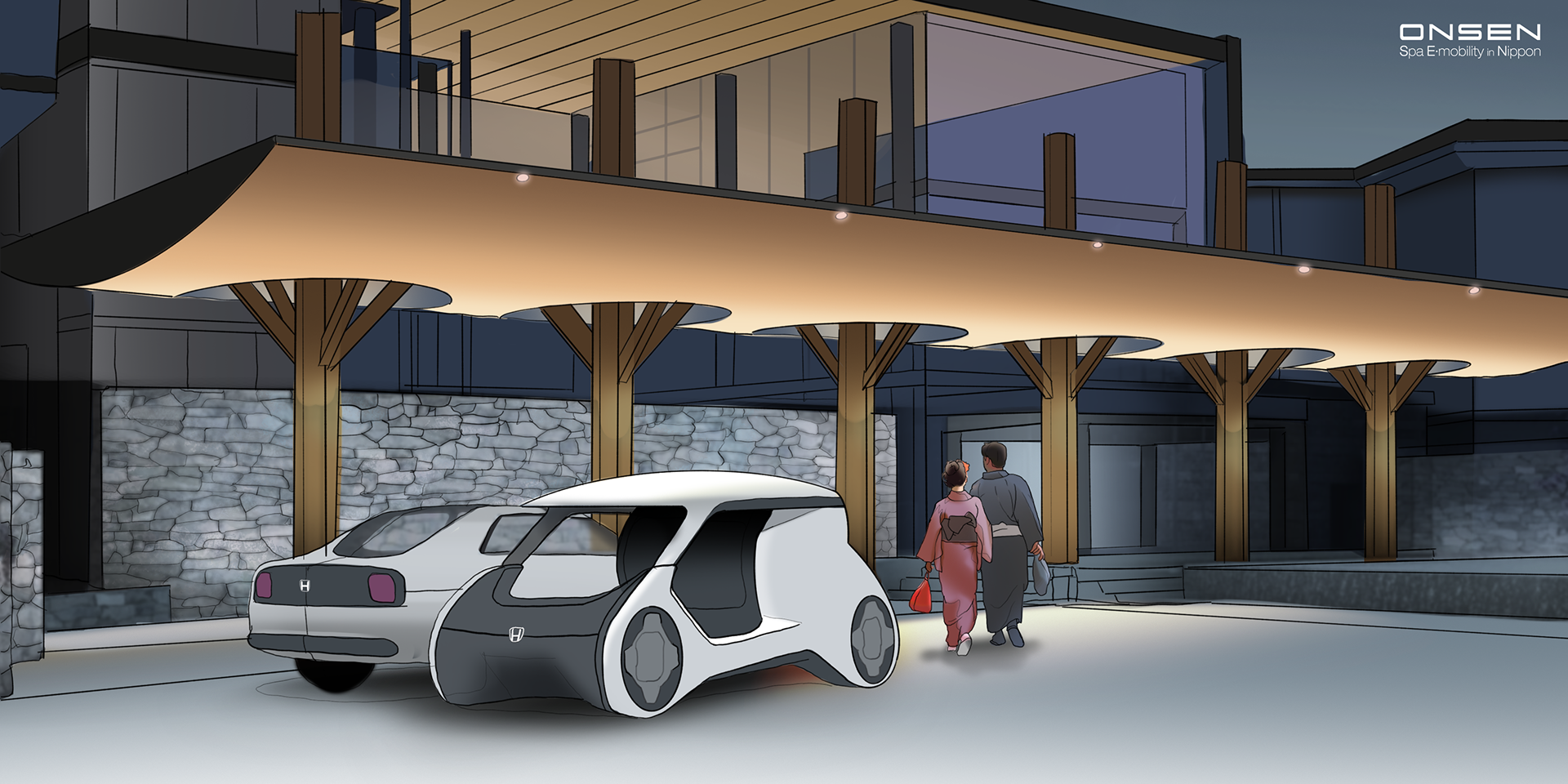 Automobile design，Hot spring car，Honda ONSEN，