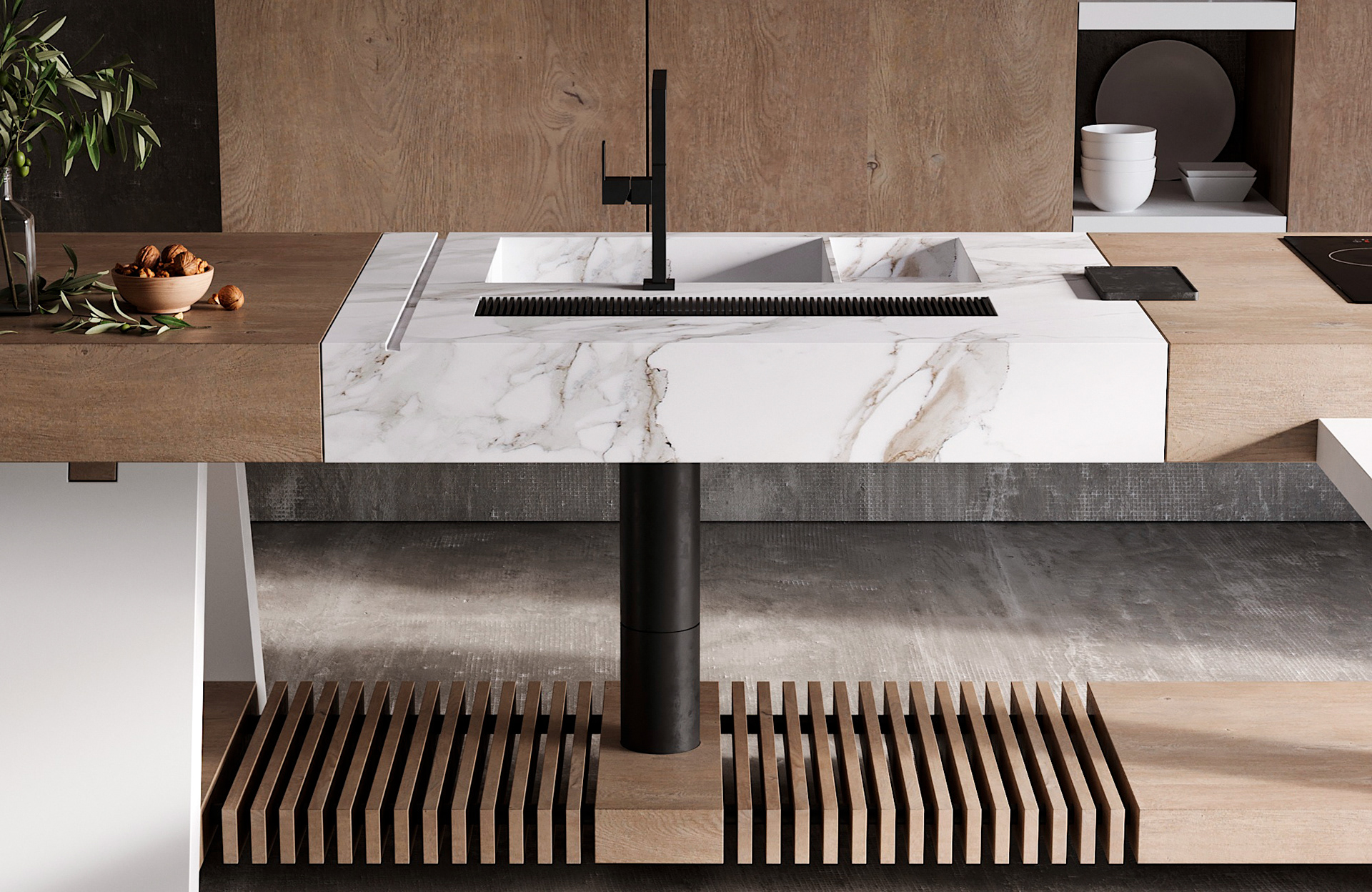 Minimalist，pool，Kitchen design，