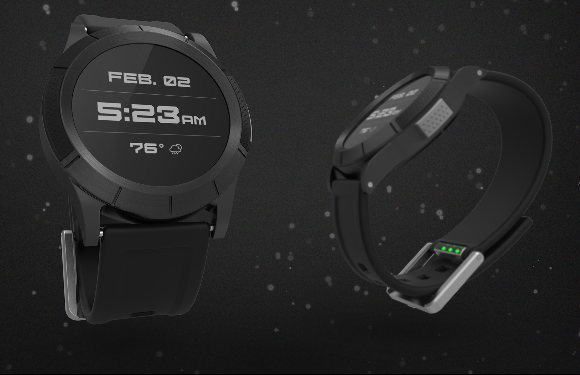 Wrist watch，black，Pulse Watch，