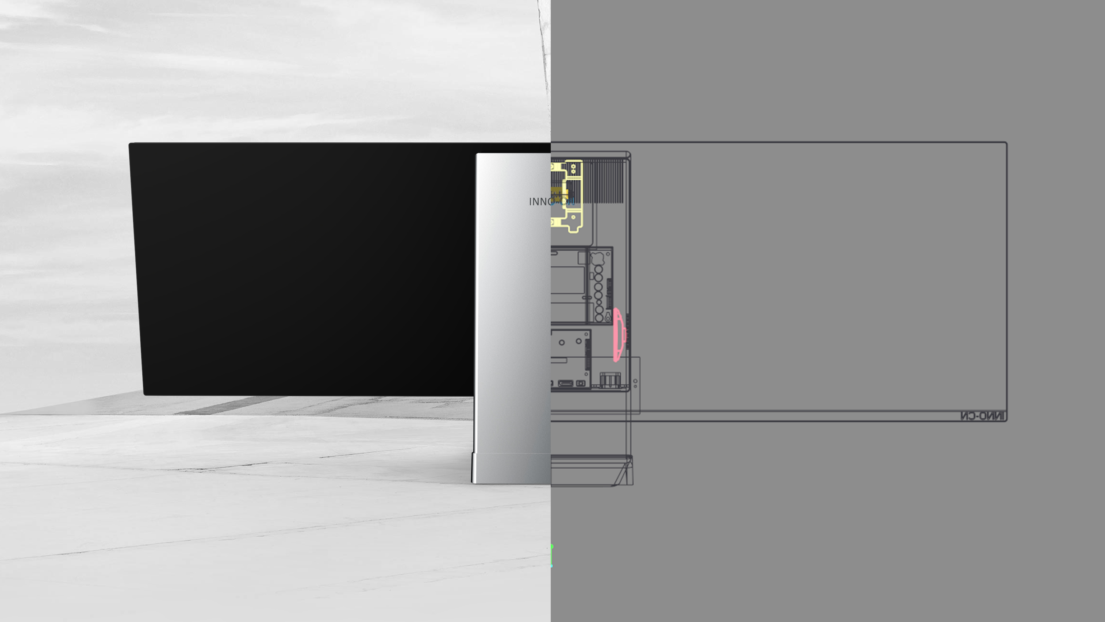 Display, plane, bracket, screen display，