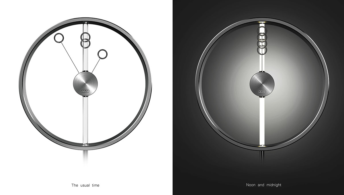 product design，Arts and Crafts，Clock，audi，