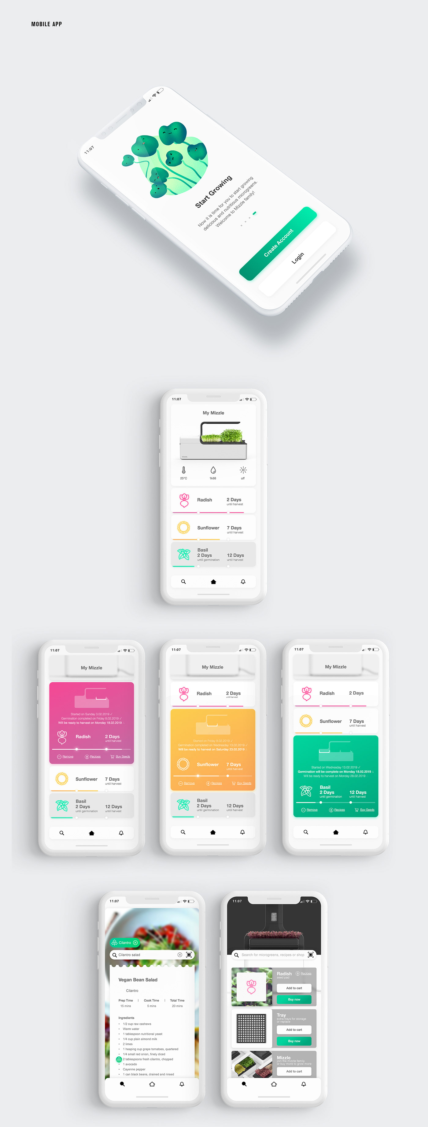 Red dot award，Grow vegetables，app，MIZZLE，Vegetables，