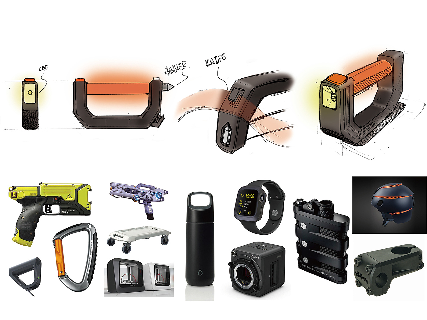 Safety hammer，Taiwan，Atom Sun，lighting，Flashlight，Saver Light，