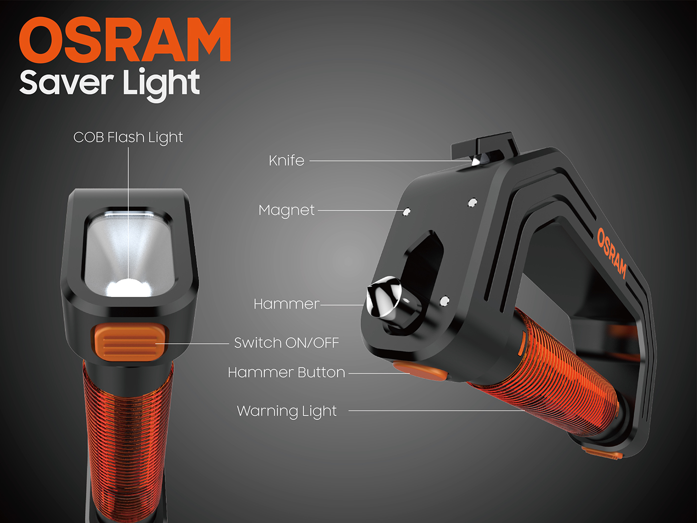 Safety hammer，Taiwan，Atom Sun，lighting，Flashlight，Saver Light，