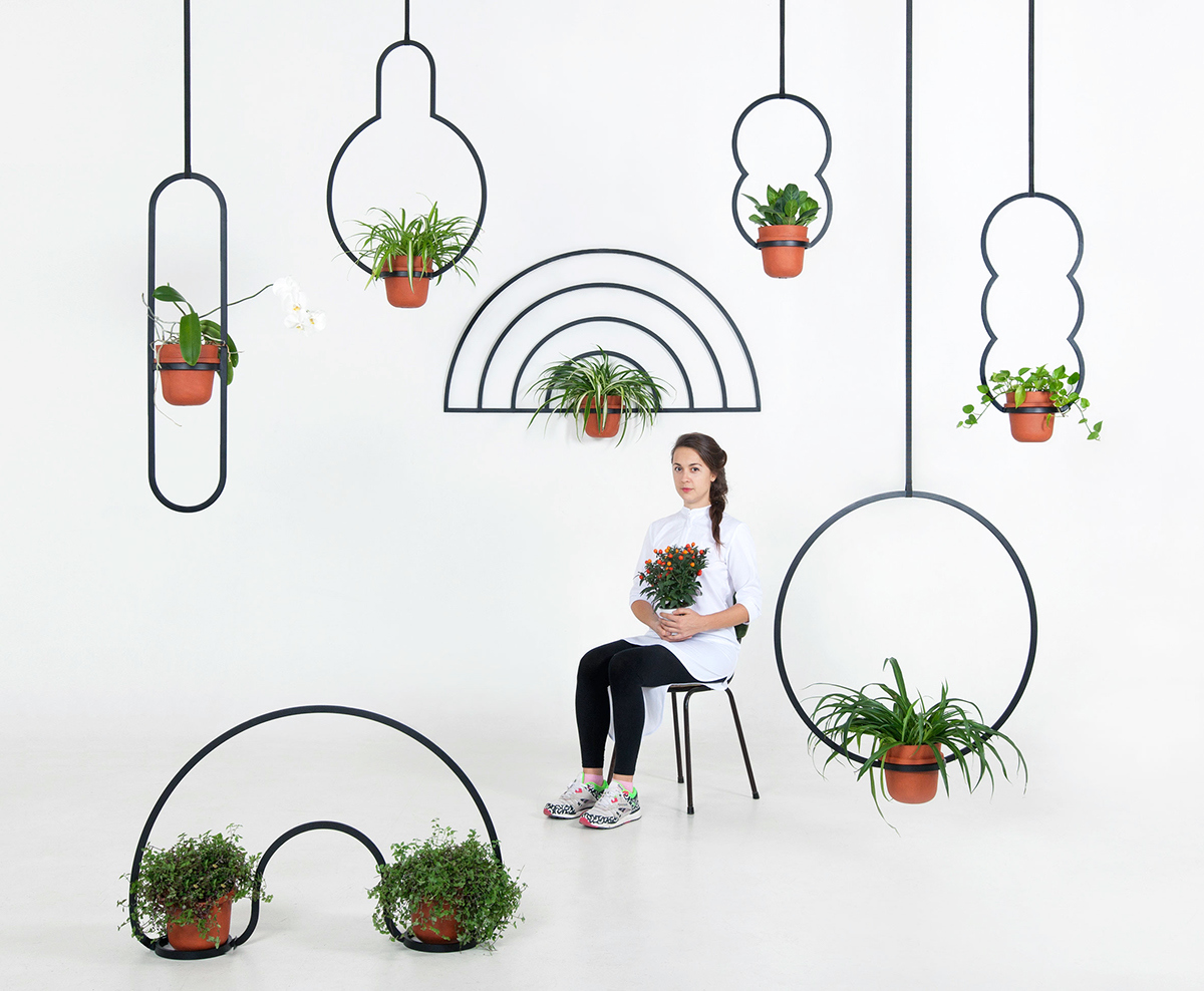 industrial design，product design，Green plant，Metal，