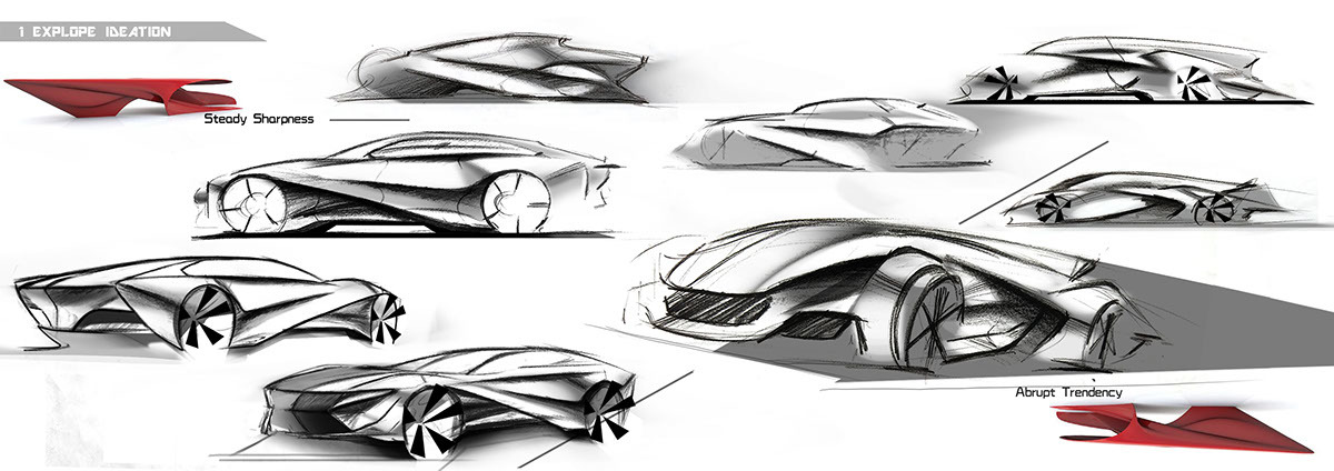 Automatic design，Sense of science and technology，Visual design，Fashion domineering，Unique shape，