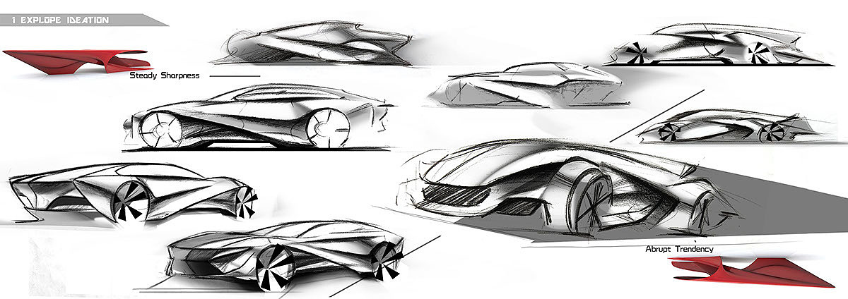 Automatic design，Sense of science and technology，Visual design，Fashion domineering，Unique shape，
