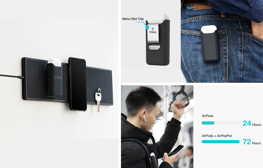 Pitaka，portable battery，airpods，