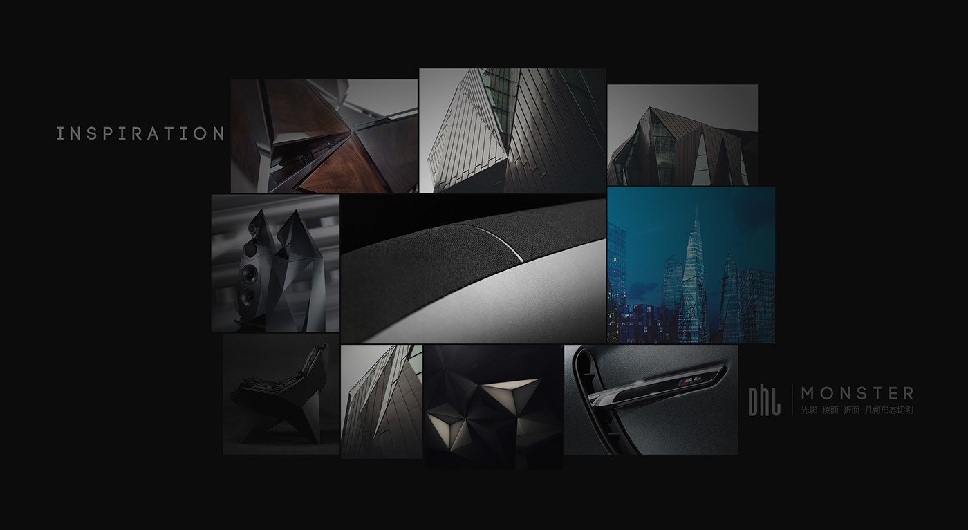 geometric modeling ，Beautiful metal，Black simplicity，Simple and generous，industrial design，