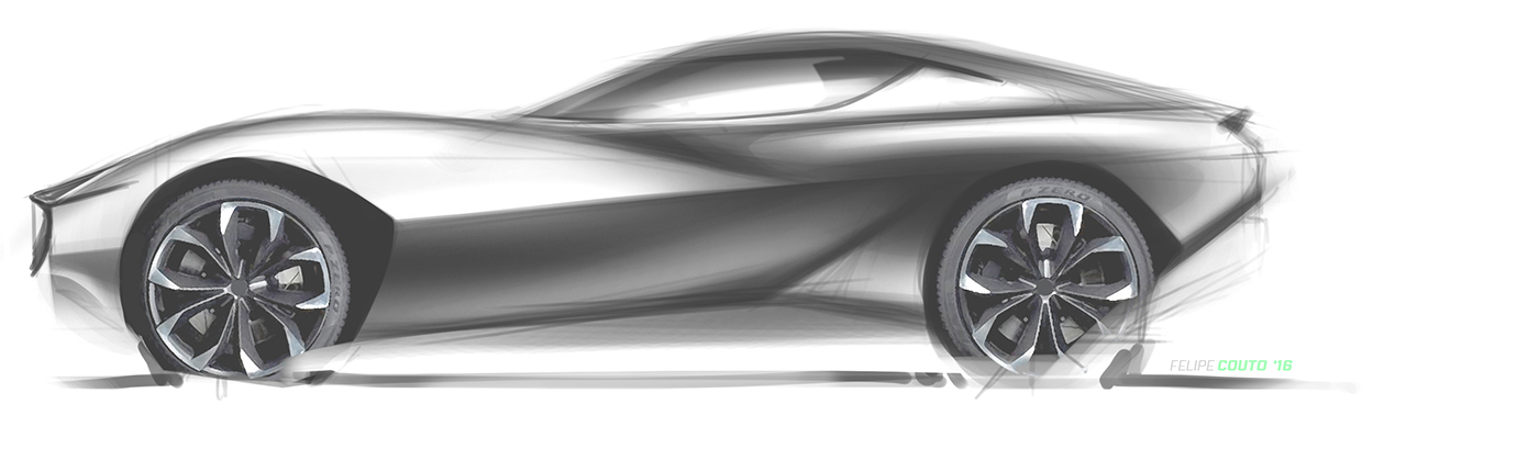 Felipe Couto，Hand drawn，draft，automobile，traffic，