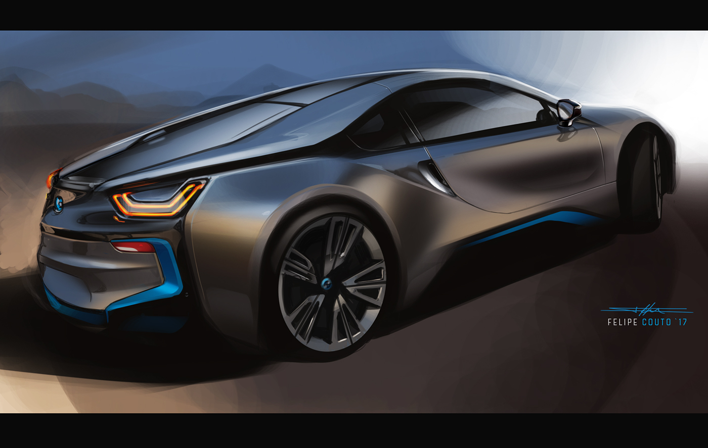 Felipe Couto，Hand drawn，draft，automobile，traffic，