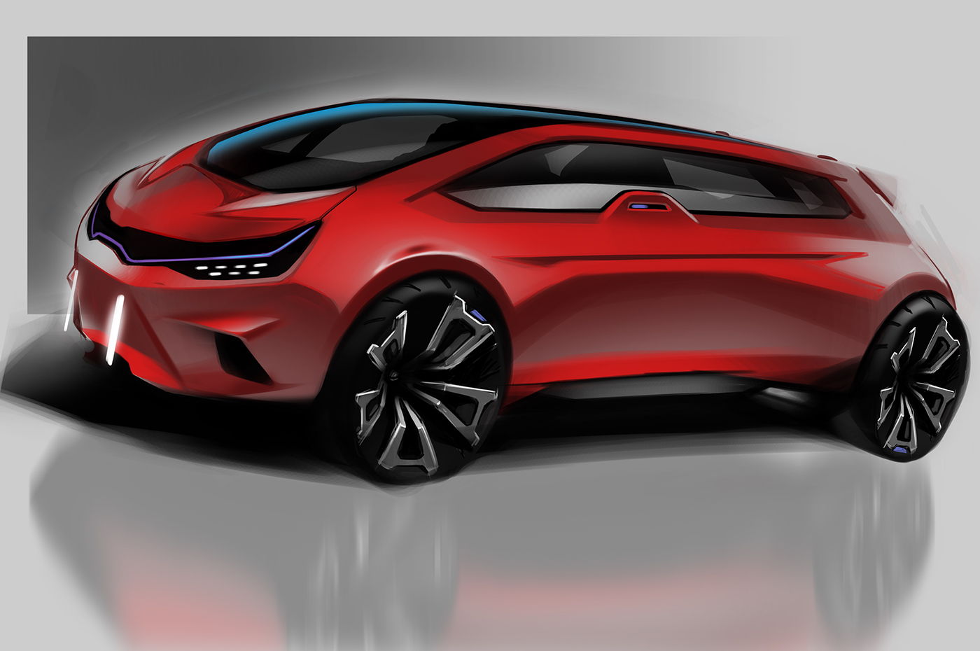 Felipe Couto，Hand drawn，draft，automobile，traffic，