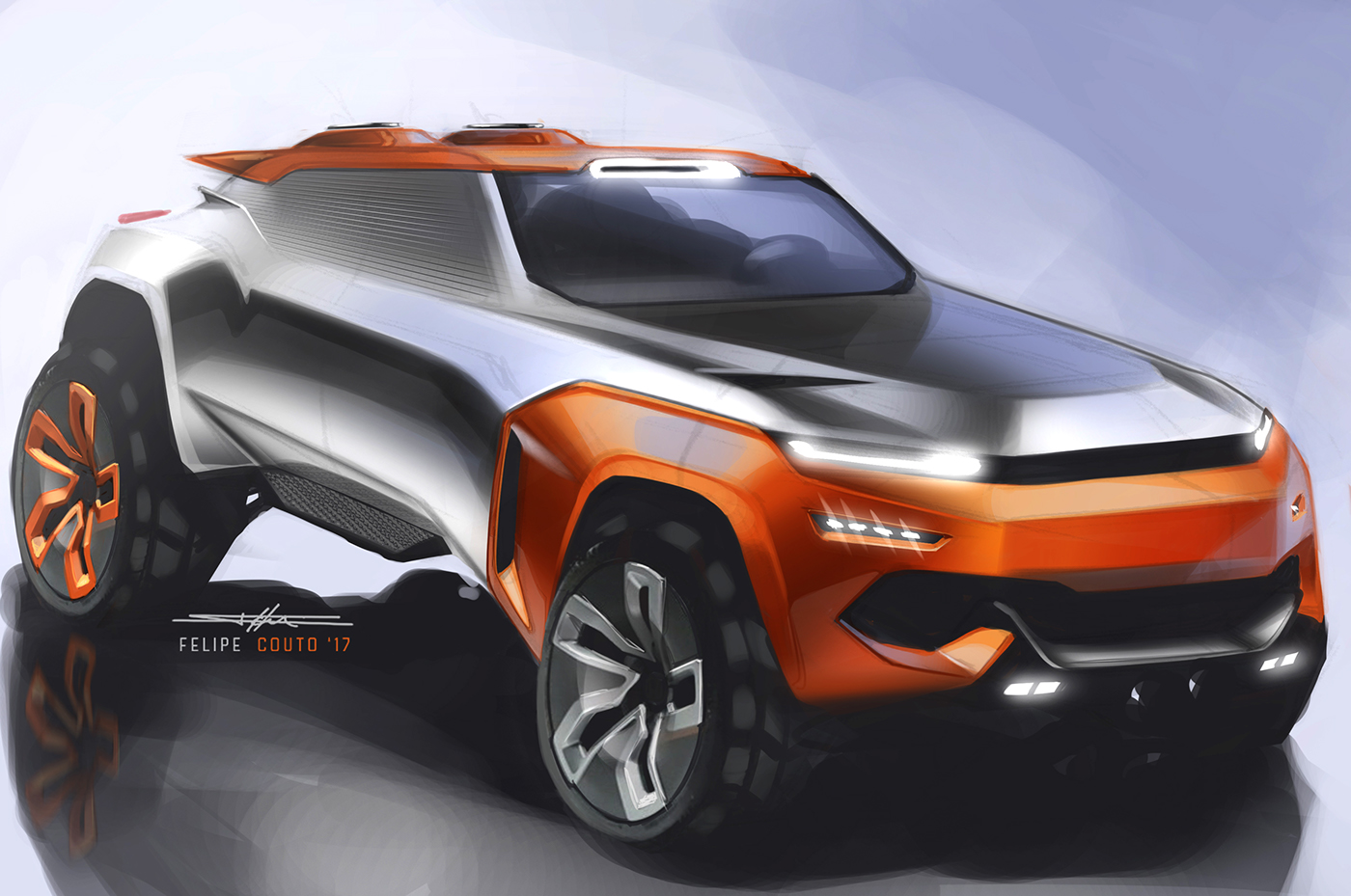 Felipe Couto，Hand drawn，draft，automobile，traffic，