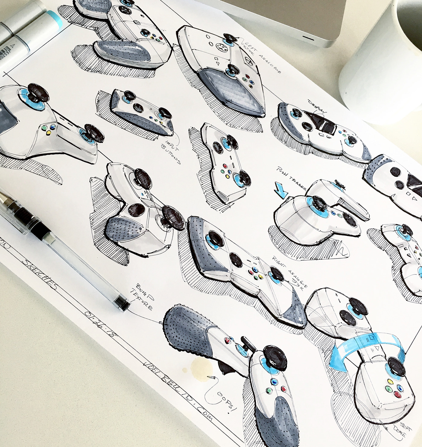 industrial design，Hand drawn，