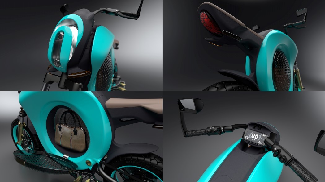 Novel shape，fashion，motorcycle，industrial design，Gorgeous color，