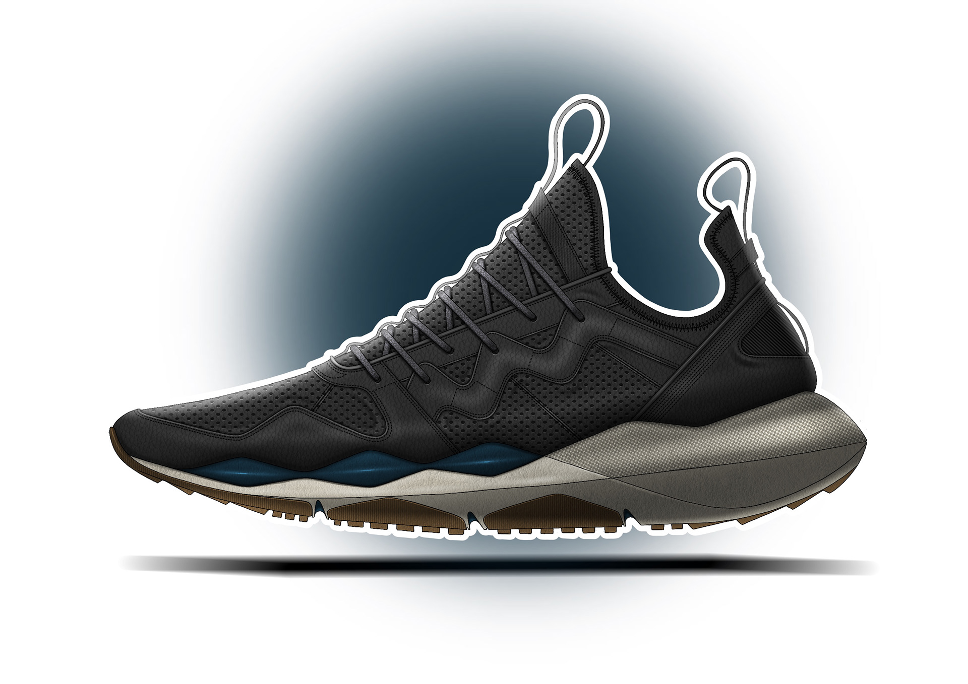 Hand drawn，footwear，industrial design，