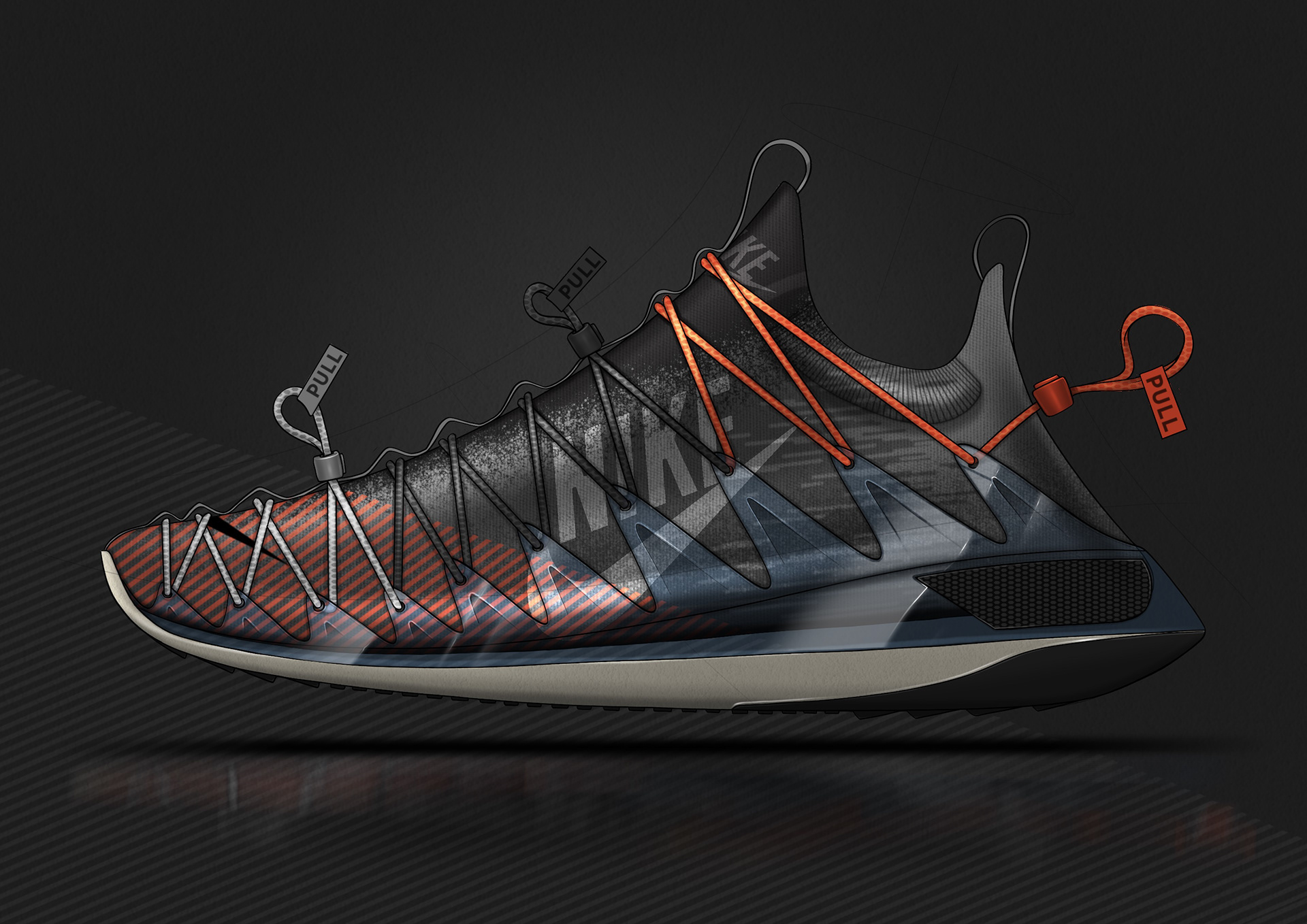 Hand drawn，footwear，industrial design，