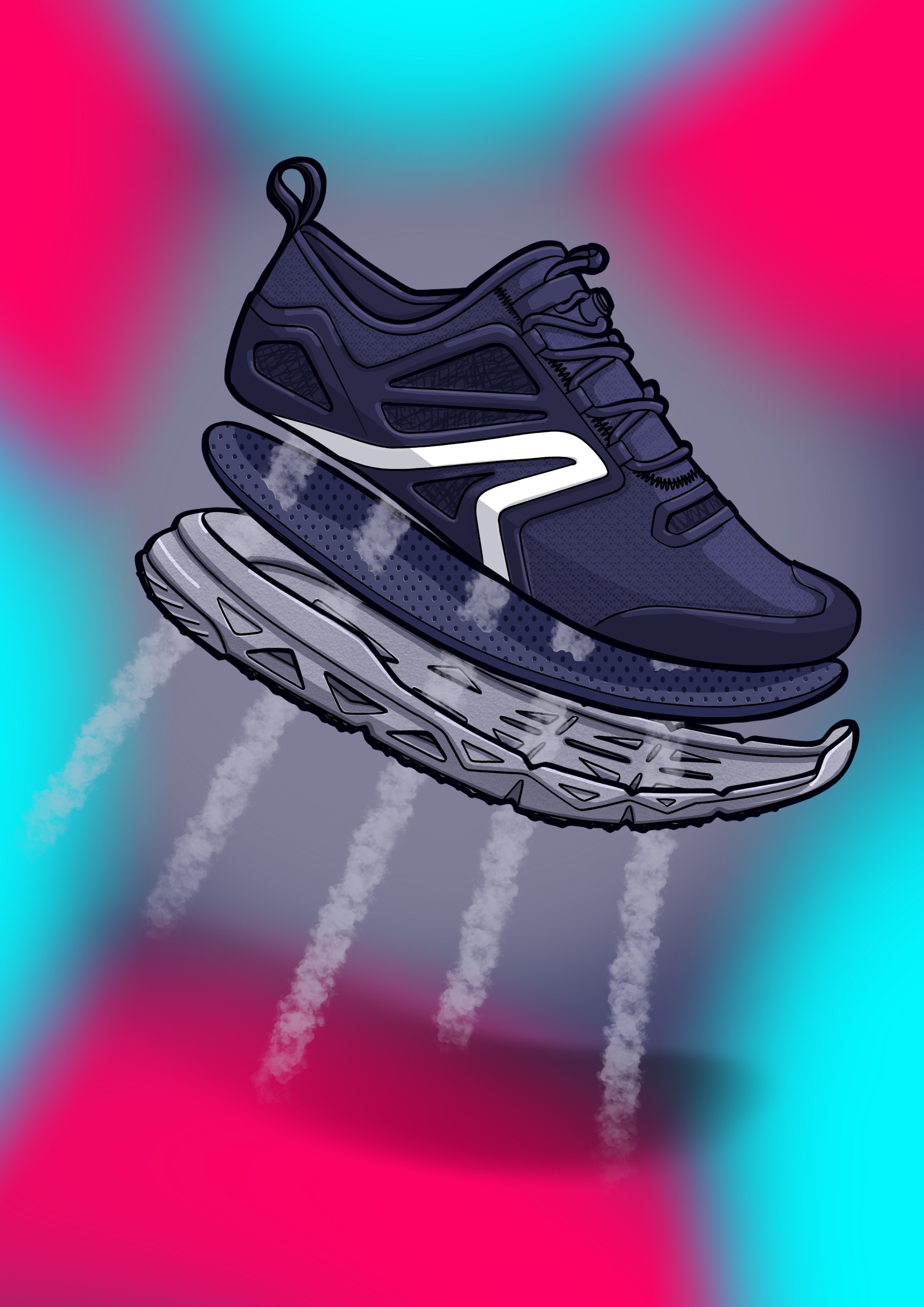 Hand drawn，footwear，industrial design，