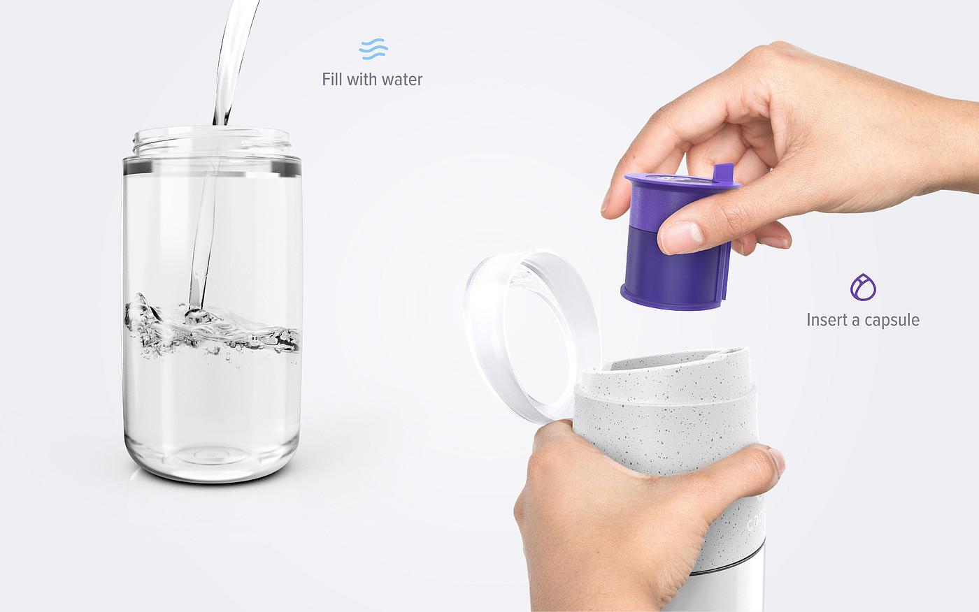 healthy，industrial design，Combination design，Water bottle，Water cup，container，