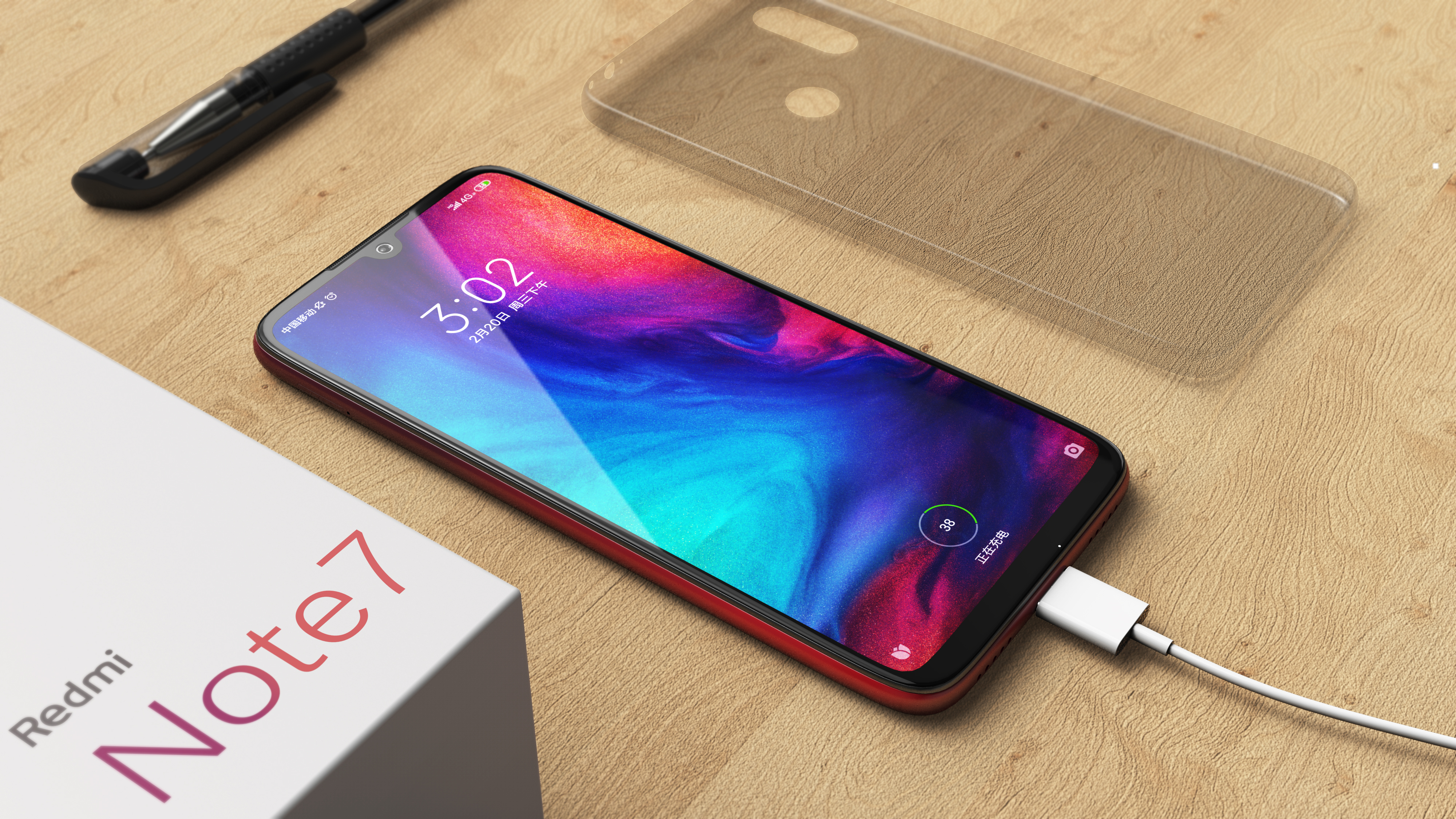 Red rice Note7，keyshot，Rhinoceros，