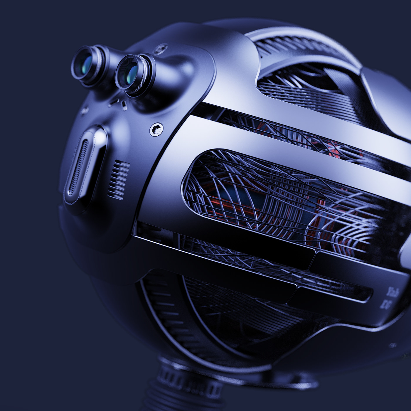 Reginald，Big head，robot，