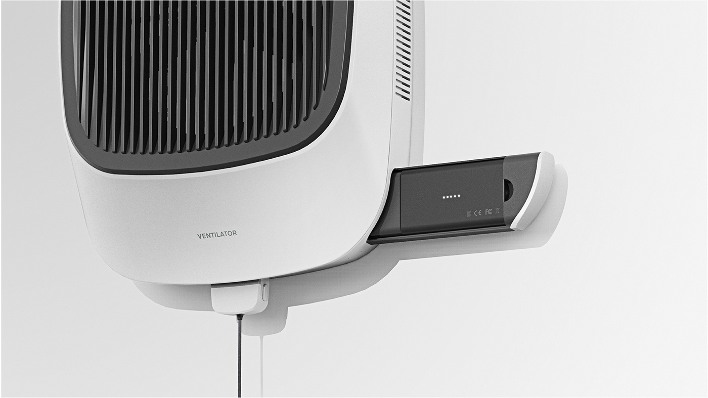 VENTILATOR，wireless，Do Hyeung Kim，concept，air cleaner，app，white，