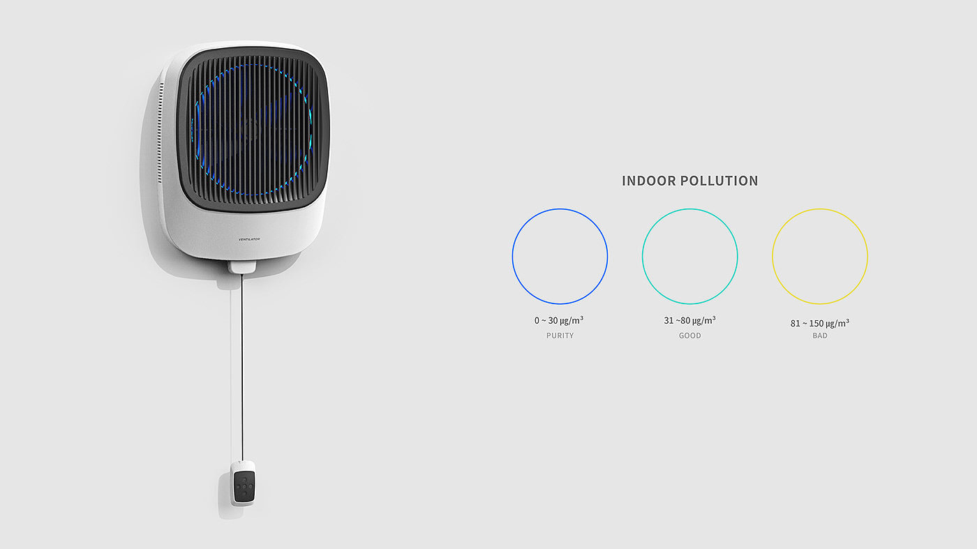 VENTILATOR，wireless，Do Hyeung Kim，concept，air cleaner，app，white，