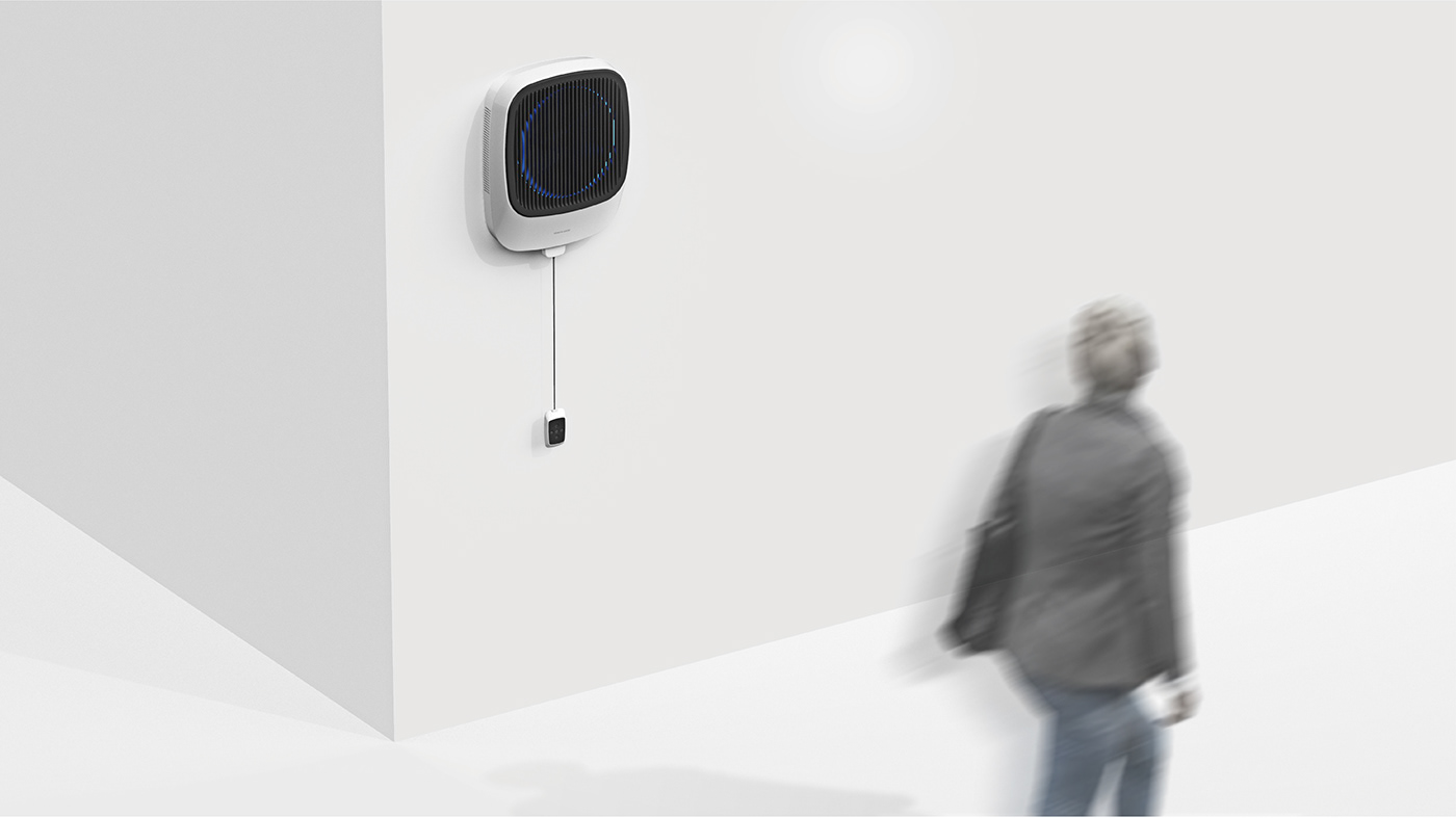VENTILATOR，wireless，Do Hyeung Kim，concept，air cleaner，app，white，